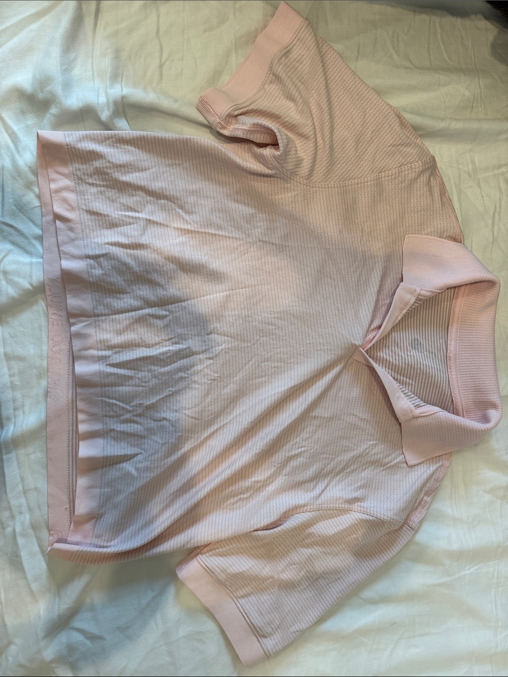lululemon athletica Light Pink Ribbed Crop Top